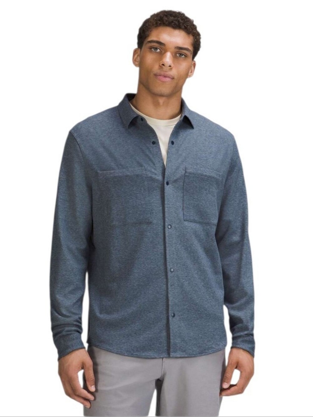Lululemon Soft Knit Overshirt Heathered True Navy